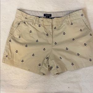 Khaki Navy Blue Anchor shorts